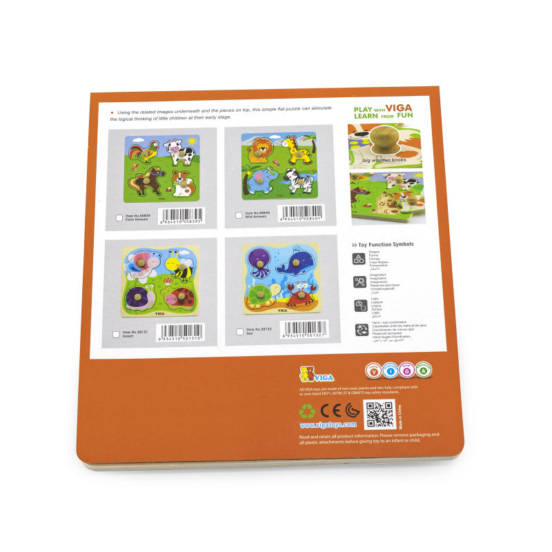 Puzzle cu manere Animale din ocean, Viga